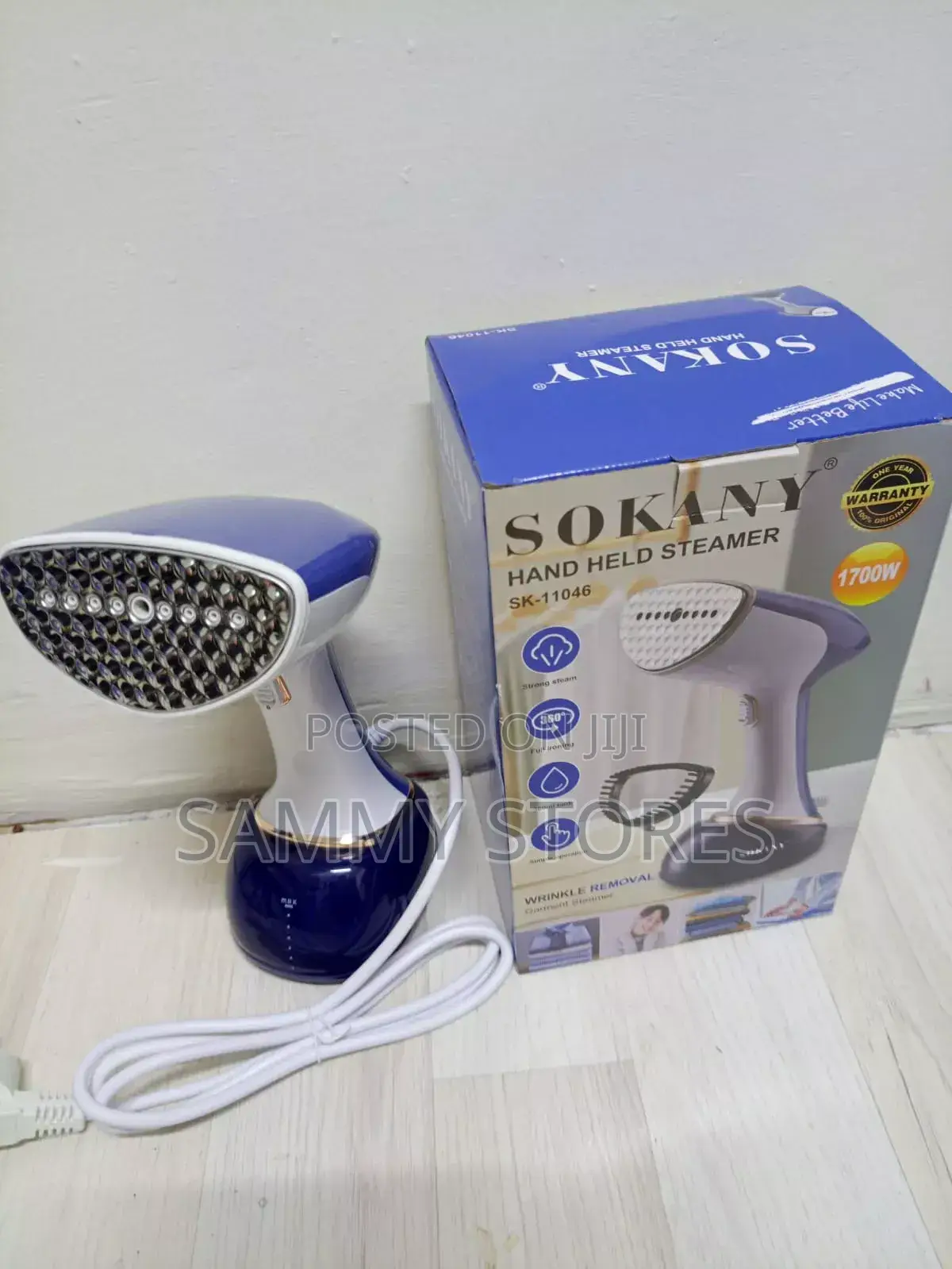 SOKANY 1700W Handheld – Portable Clothes Steamer for Wrinkle Removal