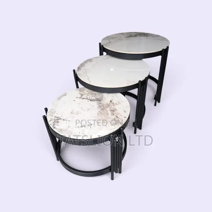 3 in 1 Executive Pure Marble Table