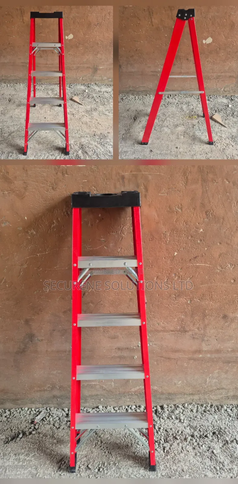 5-Step Sinhle-Sided Fiberglass a-Frame Step Ladder