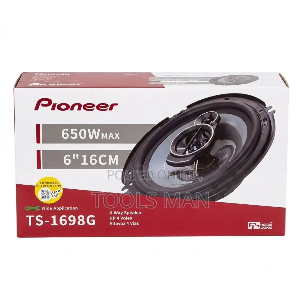 6-Inch Car Speakers Pioneer 650W 4-Way Coaxial Audio.TS-1698G PAir