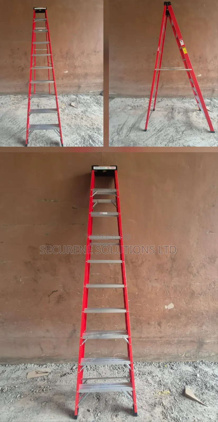 10-Step Heavy-Duty Fiberglass Single-Sided a-Frame Ladder