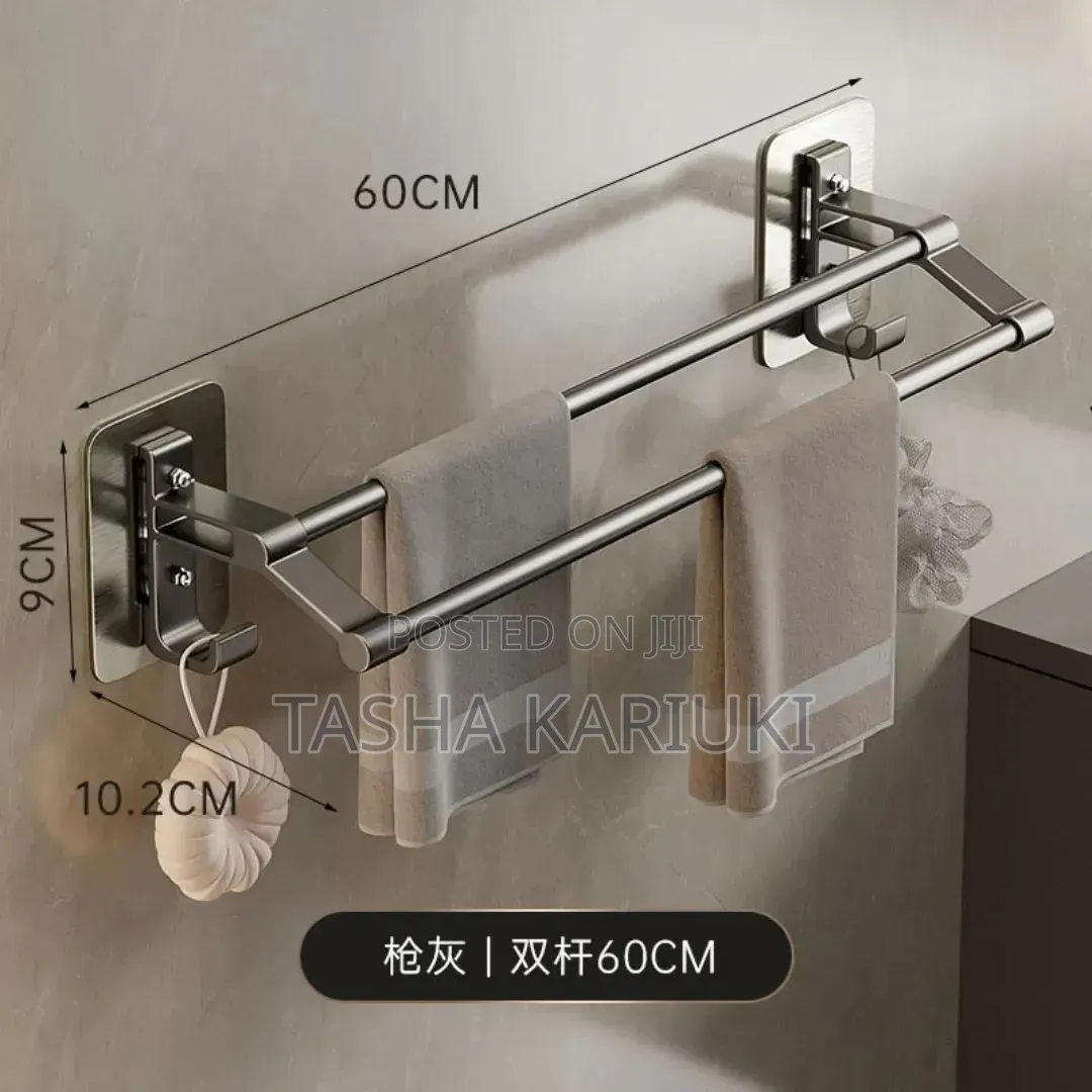 Wall Mounted Double Towel Bar Set