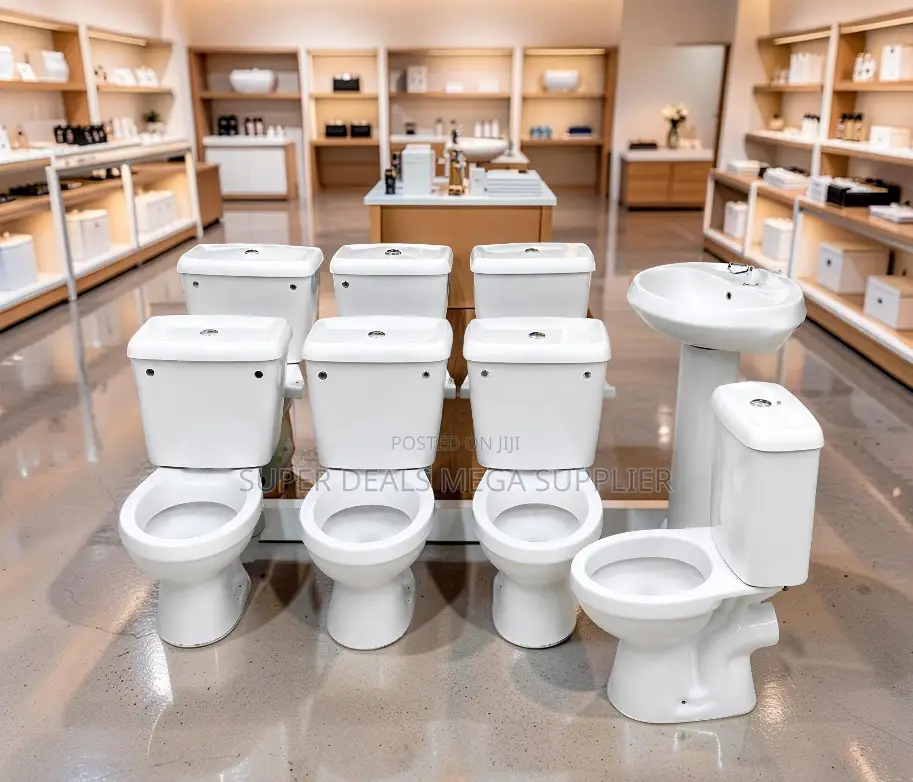 Modern White Toilet Bowl Set for Home and Commercial Bathrooms