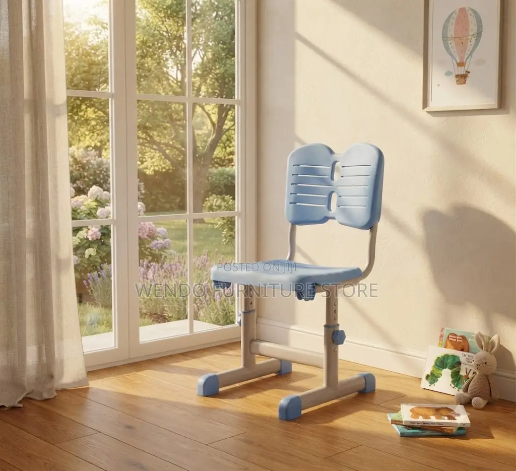 Home Desk; Brown-Blue Adjustable School Desk