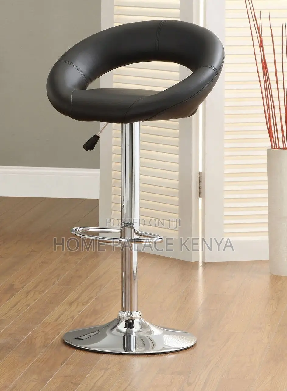 Bar Stools; Ergonomic Adjustable Dining Bar Chair With Round Back