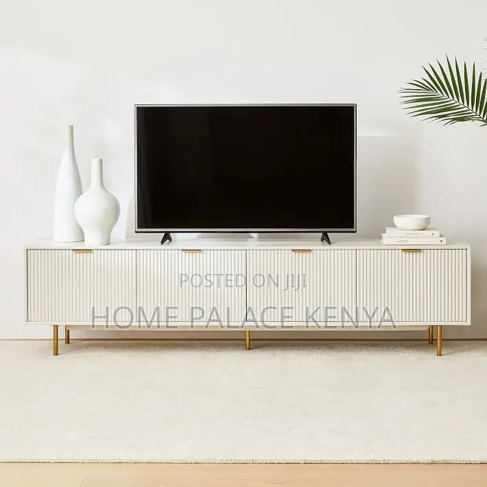 TV Stand; Wooden Entertainment Console Table for Living Room