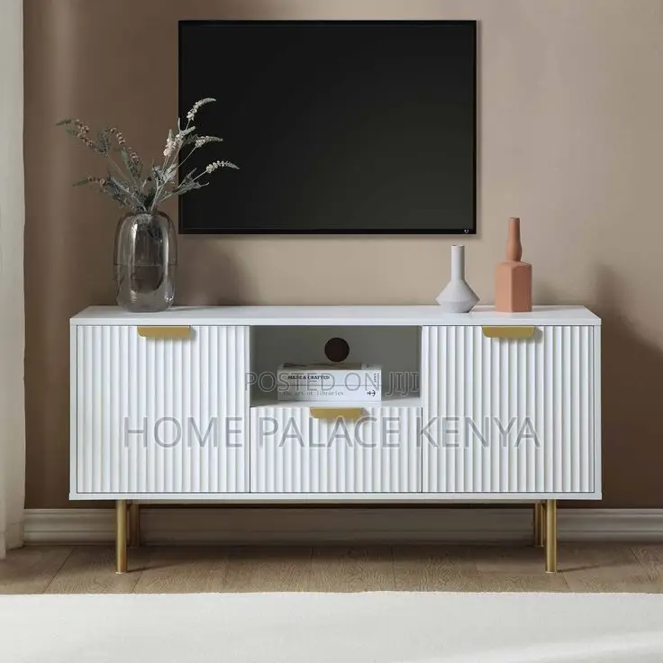 TV Stand; Wooden Entertainment Console Table for Living Room