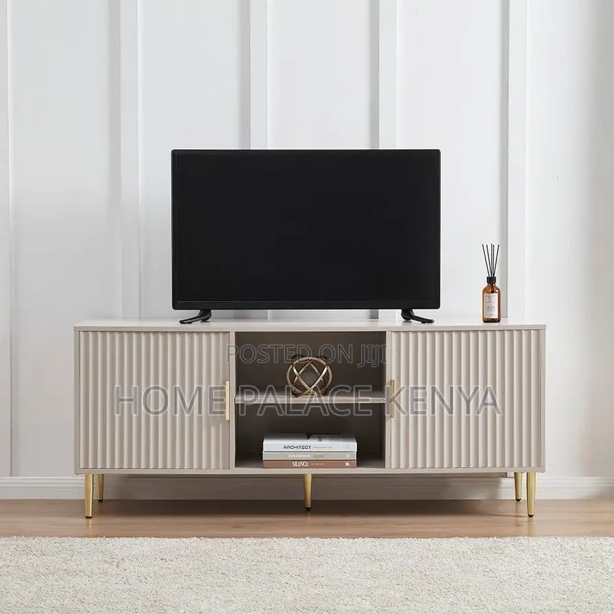 TV Stand; Wooden Entertainment Console Table for Living Room