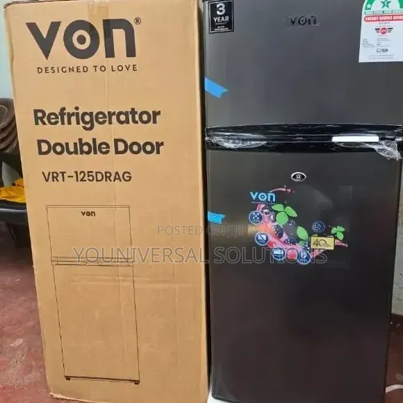 Von 2 Door Refrigerator 125Litres Direct Cool