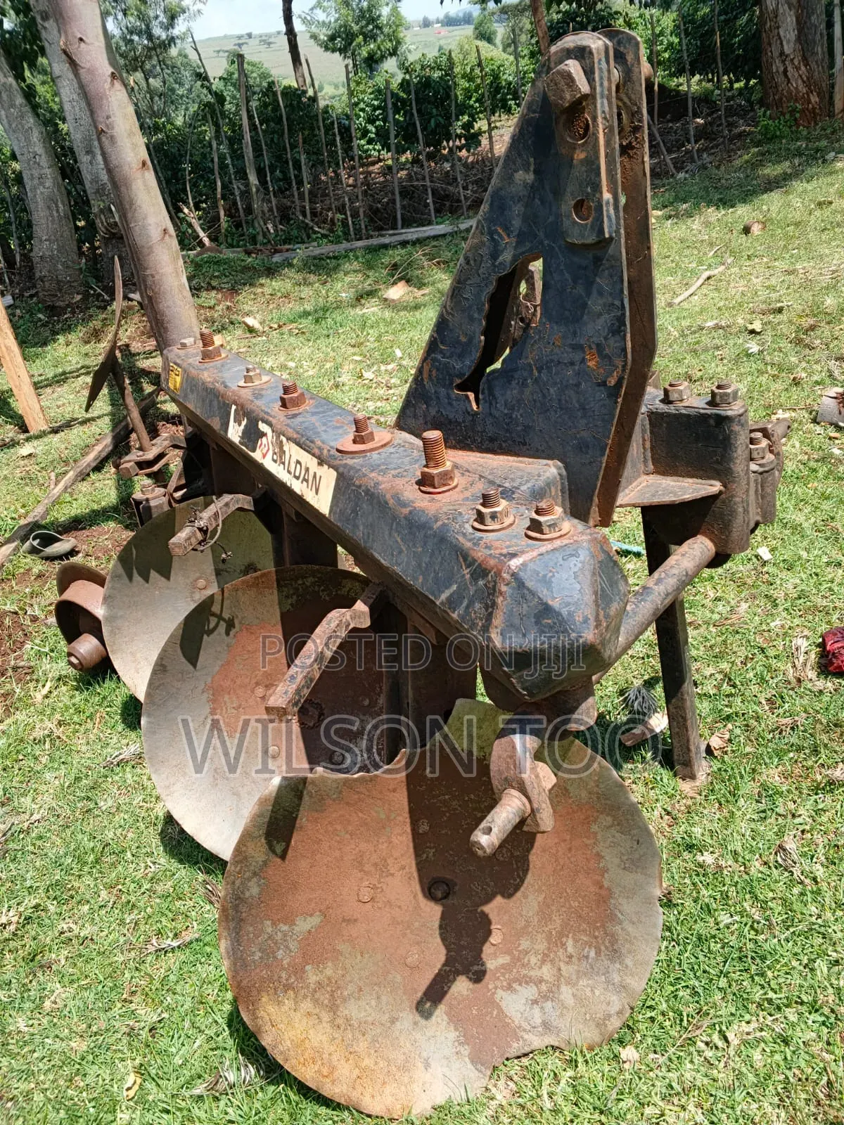 Tractor 3 Disc Baldan Plough-Black