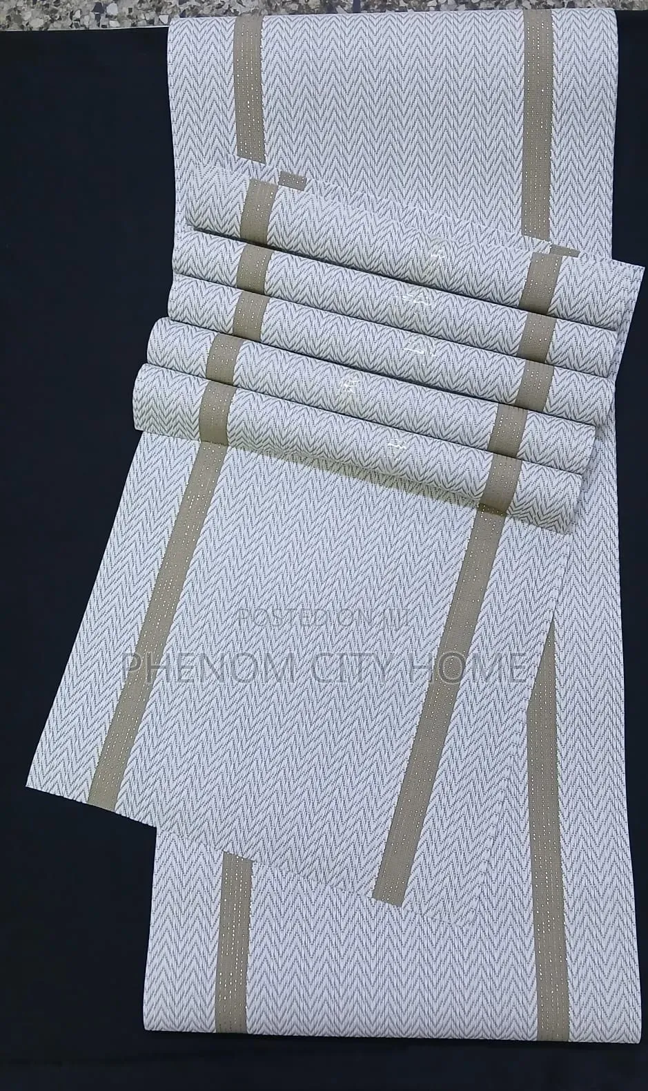 A Set of Mats With Table Runner Available