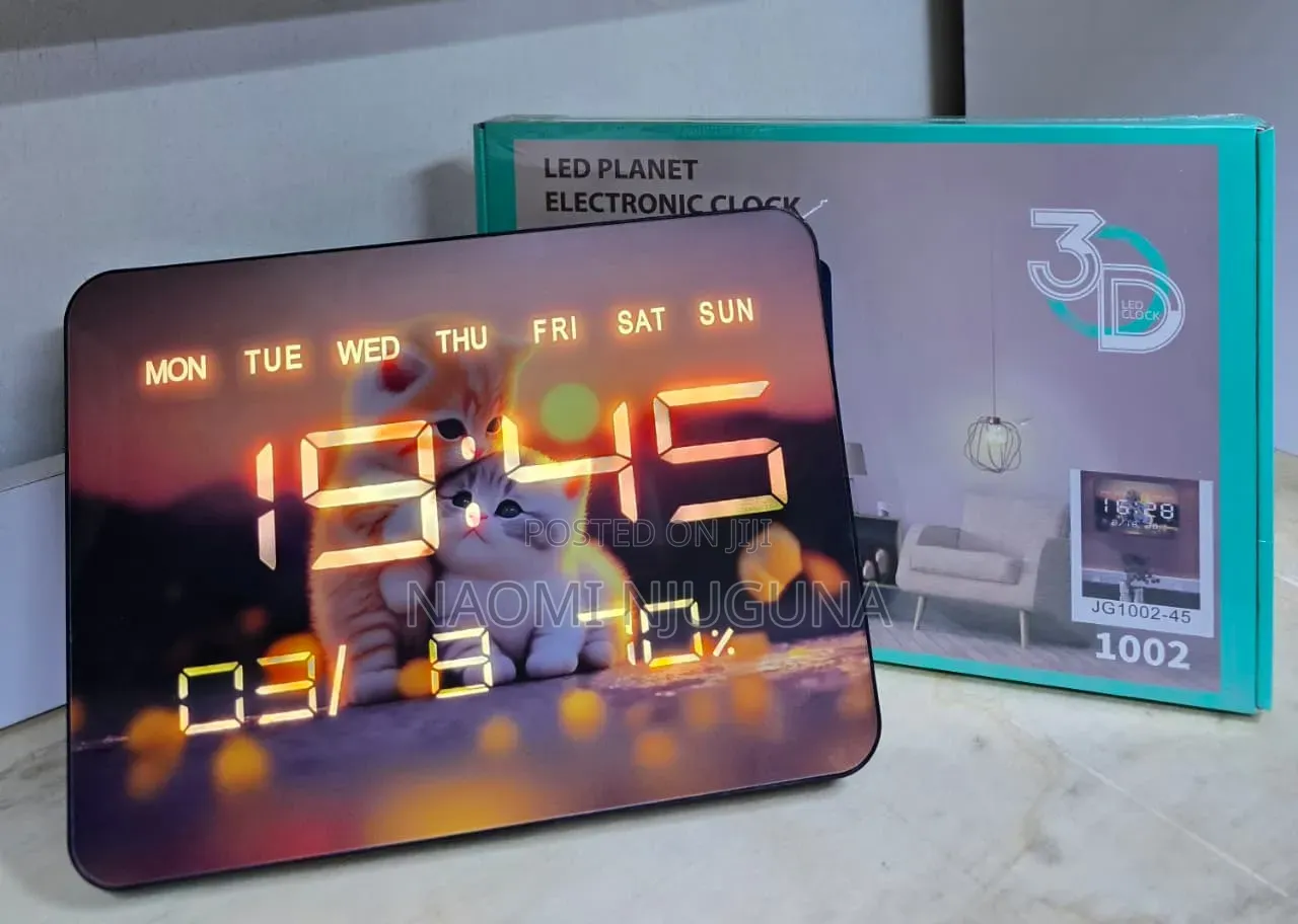 3d LED Digital Wall Clock