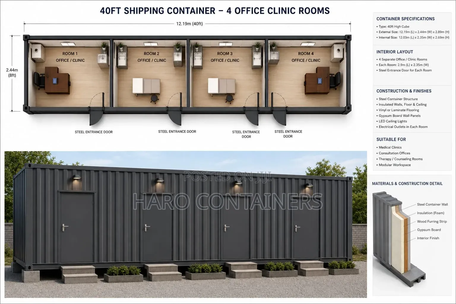 40ft Clinic Rooms