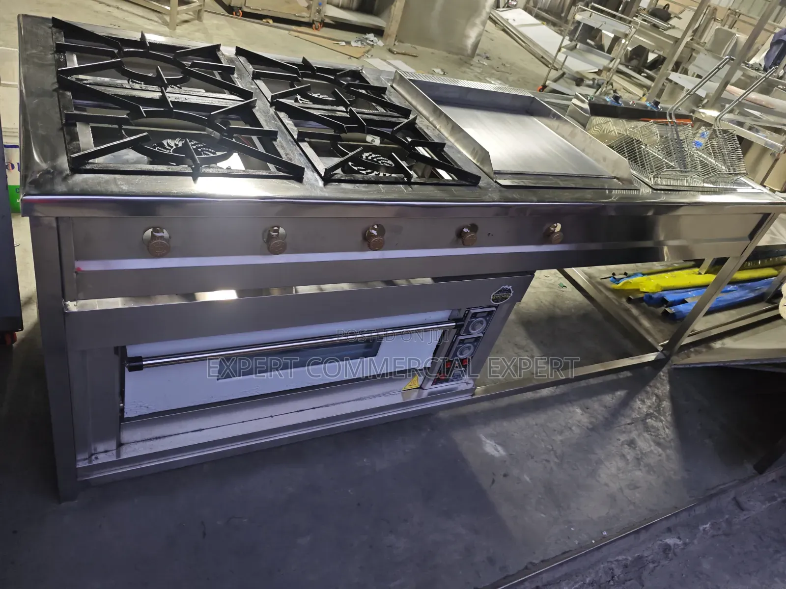 Combiner Cooker 4 Burner, Grindle Fryer and Oven
