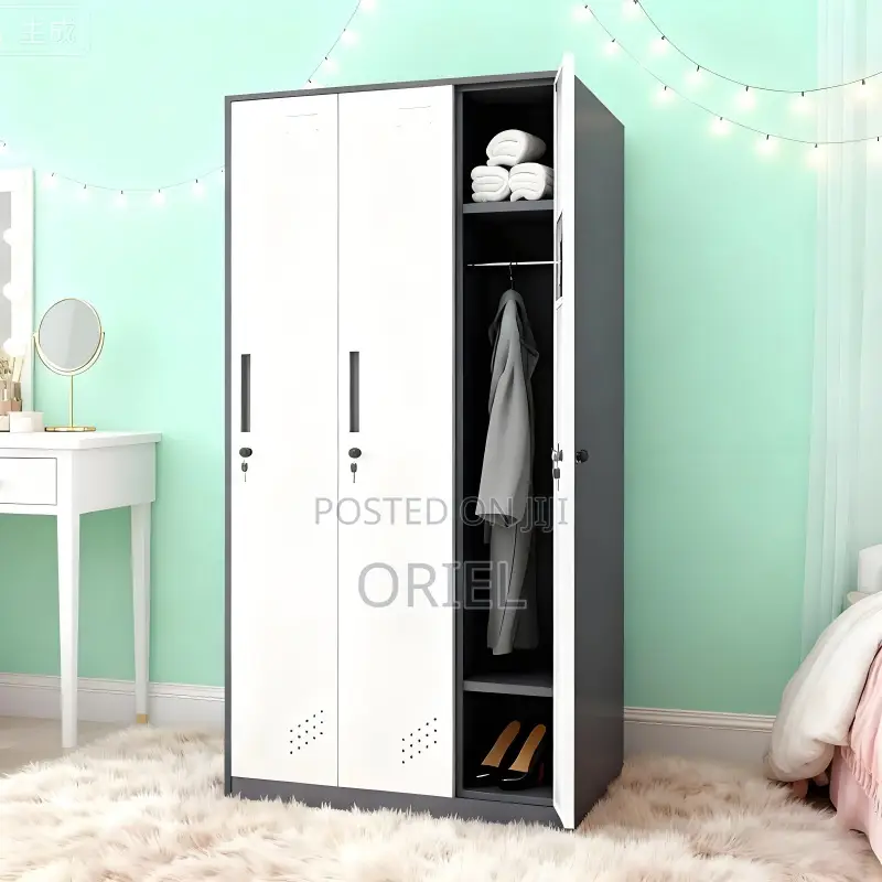 Office Cabinet : 3-Door Steel Straight Locker Cabinet