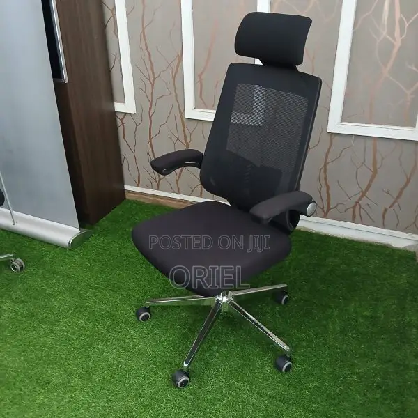 Office Chair : Ergonomic Foldable Arms Office Chair