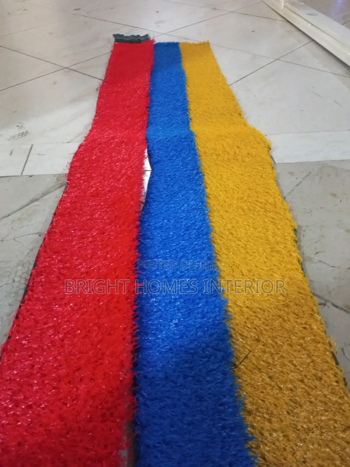 Blue, Yellow and Red Grass Carpet 25mm Thickness