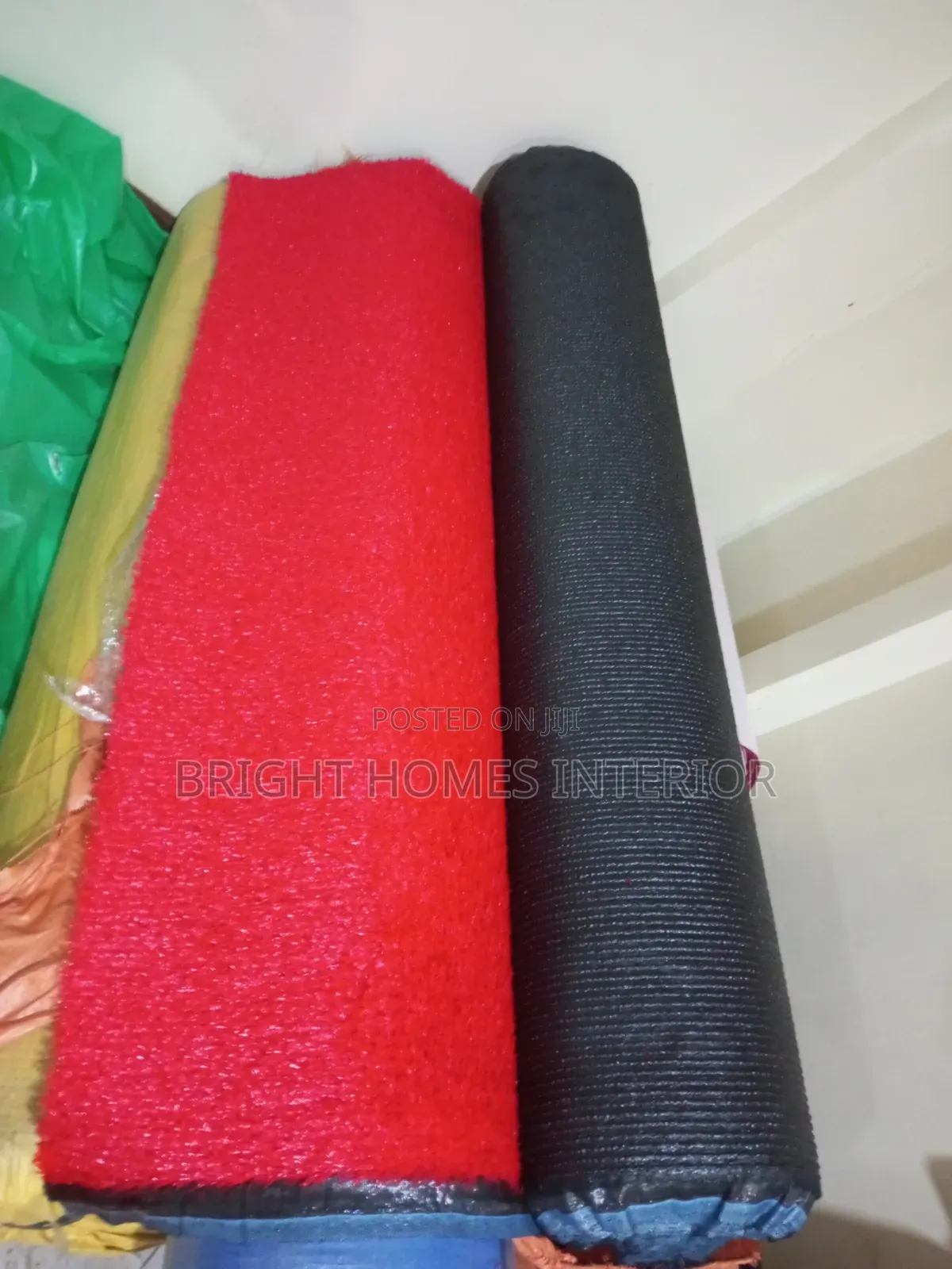Red Colored Grass Carpet Red Grass Carpet for Balcony