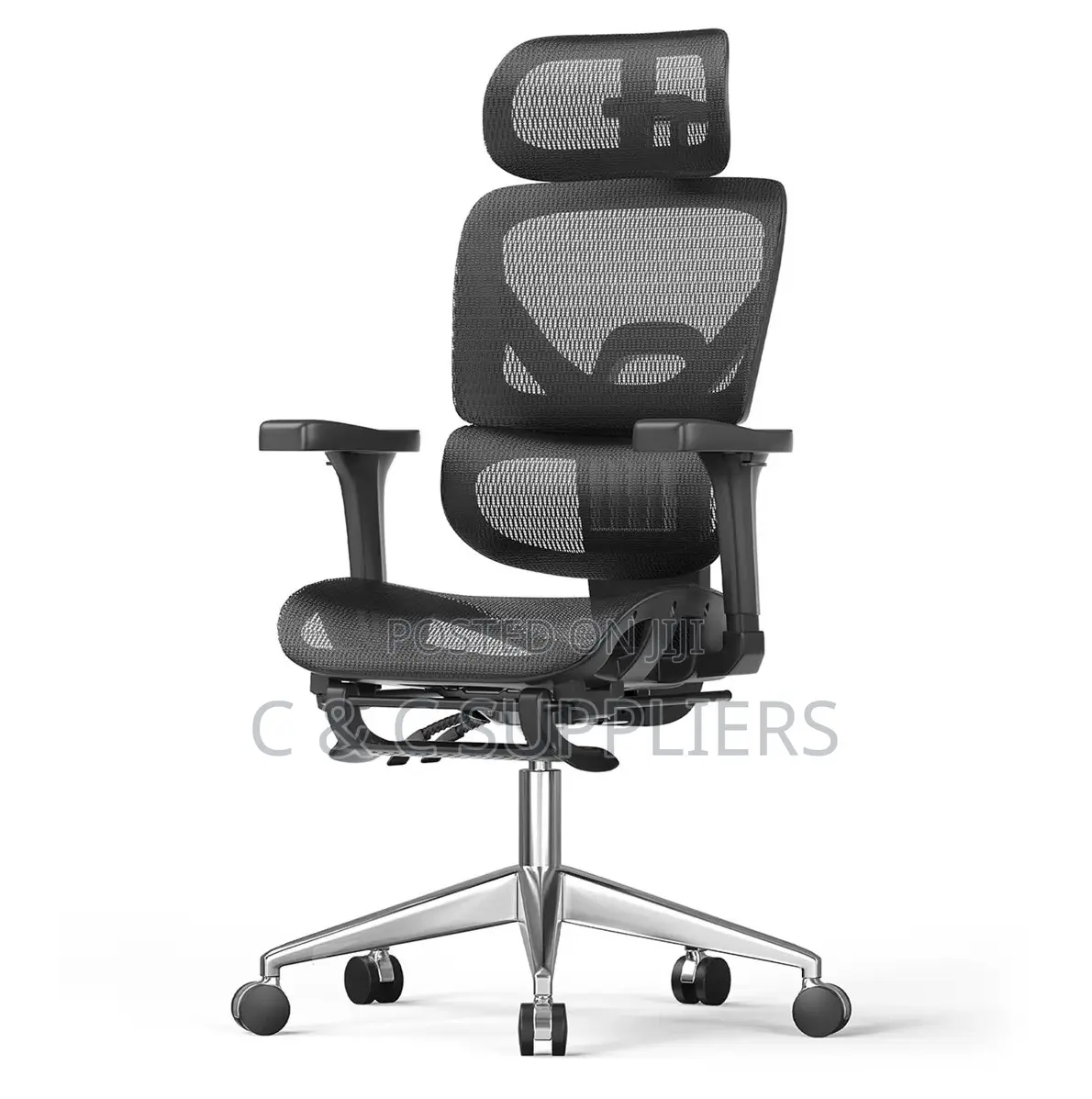 Office High Back Orthopedic Chair With Footrest