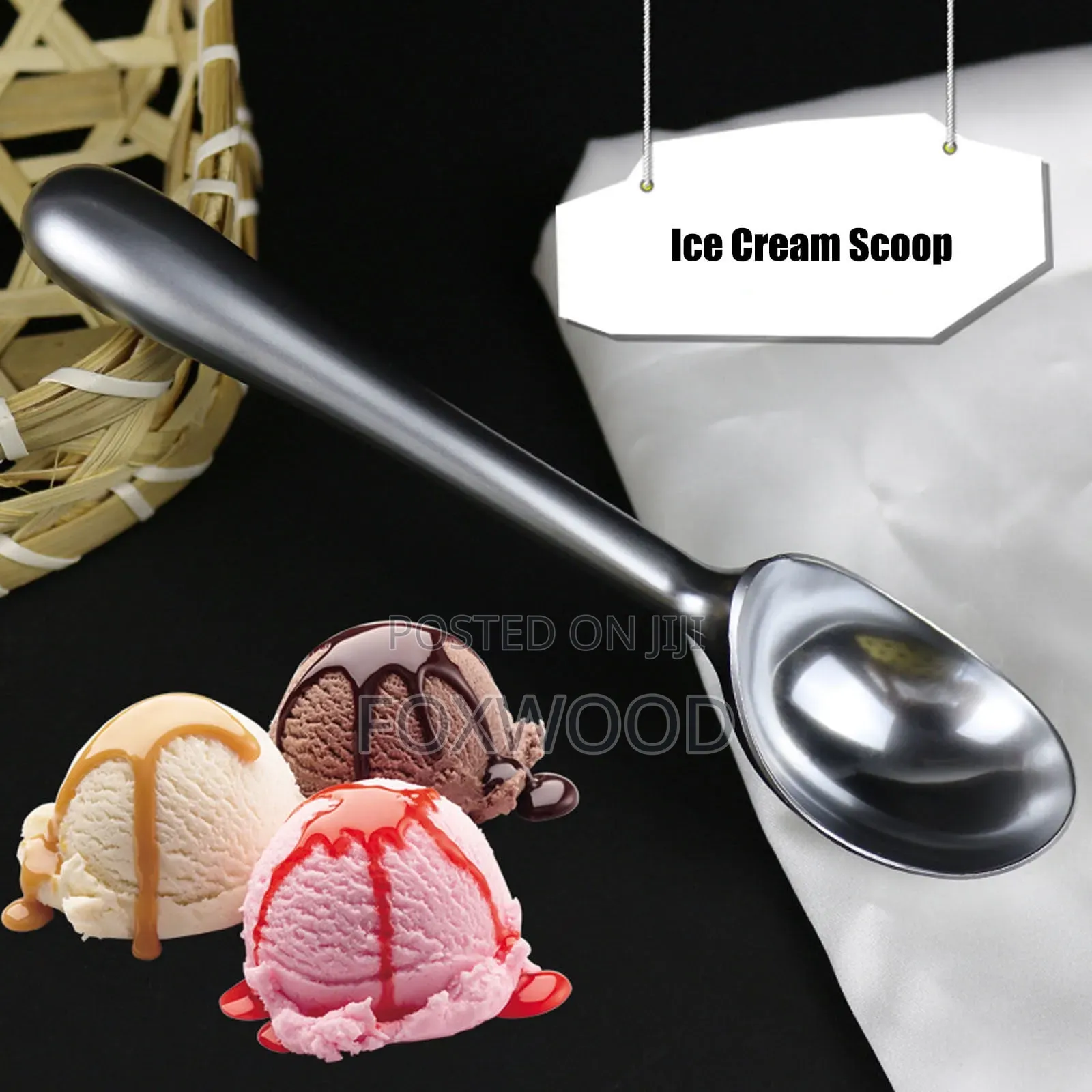 Stainless Steel Ice Cream Scoop.