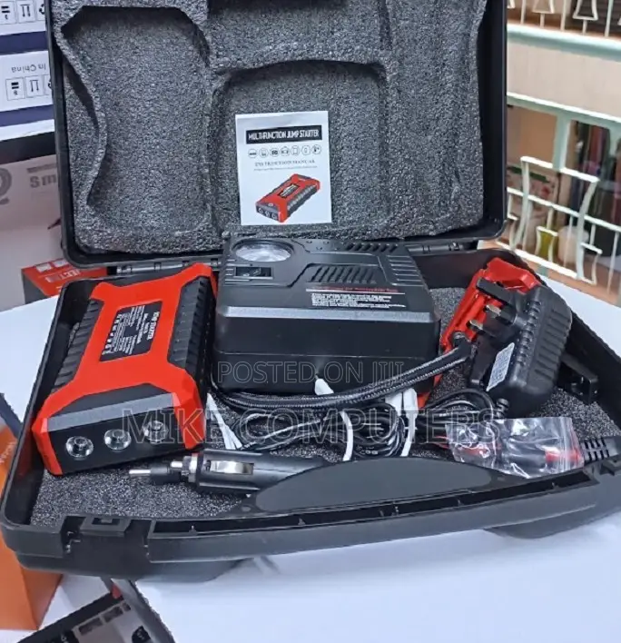 Portable 12V Car Jump Starter Kit With Tyre Inflator 99800mAh