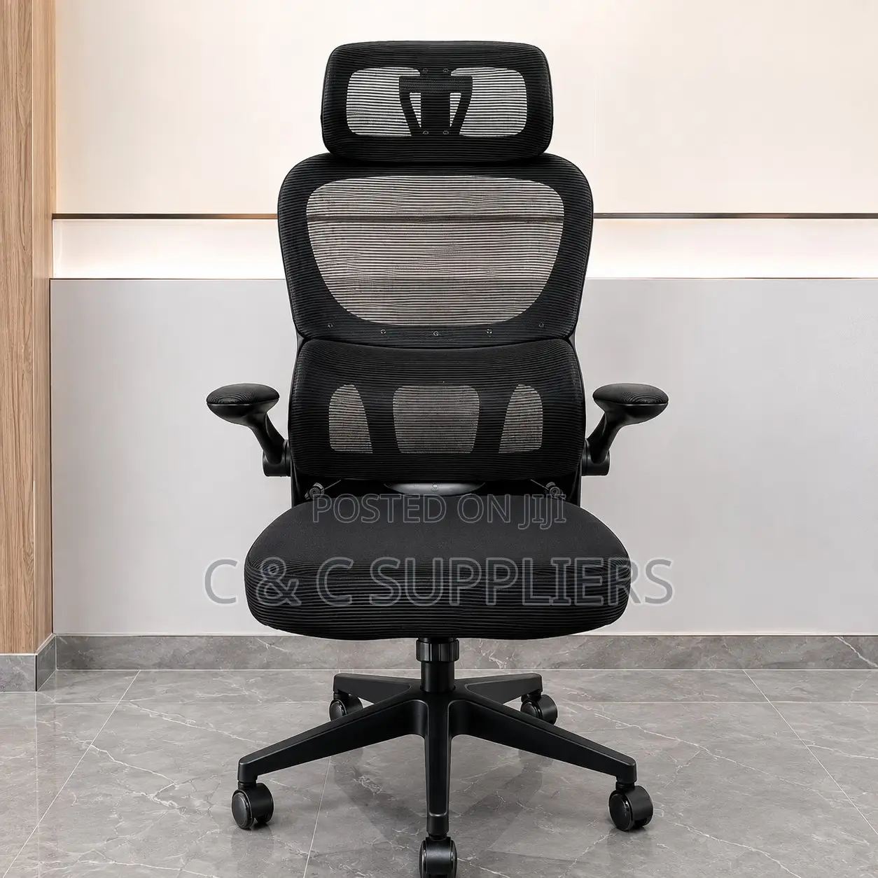 Ergonomics Study Desk Chair With Flip Arms