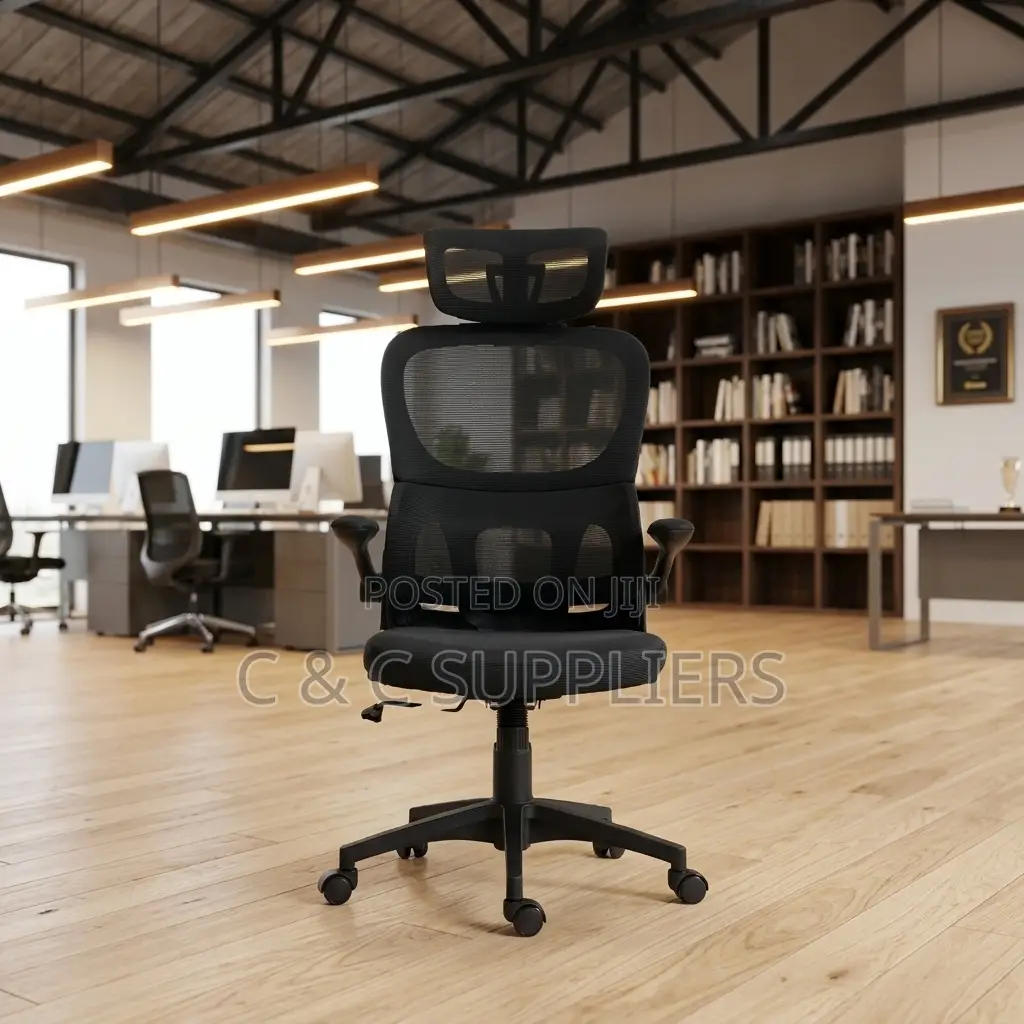 Ergonomics Study Desk Chair With Flip Arms