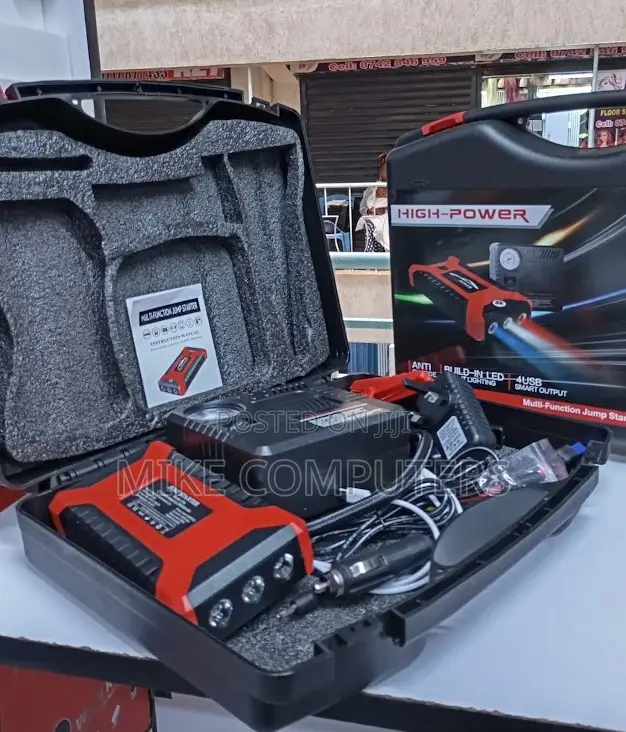 Multifuctional Car Jump Starter With Air Compressor 12v 9