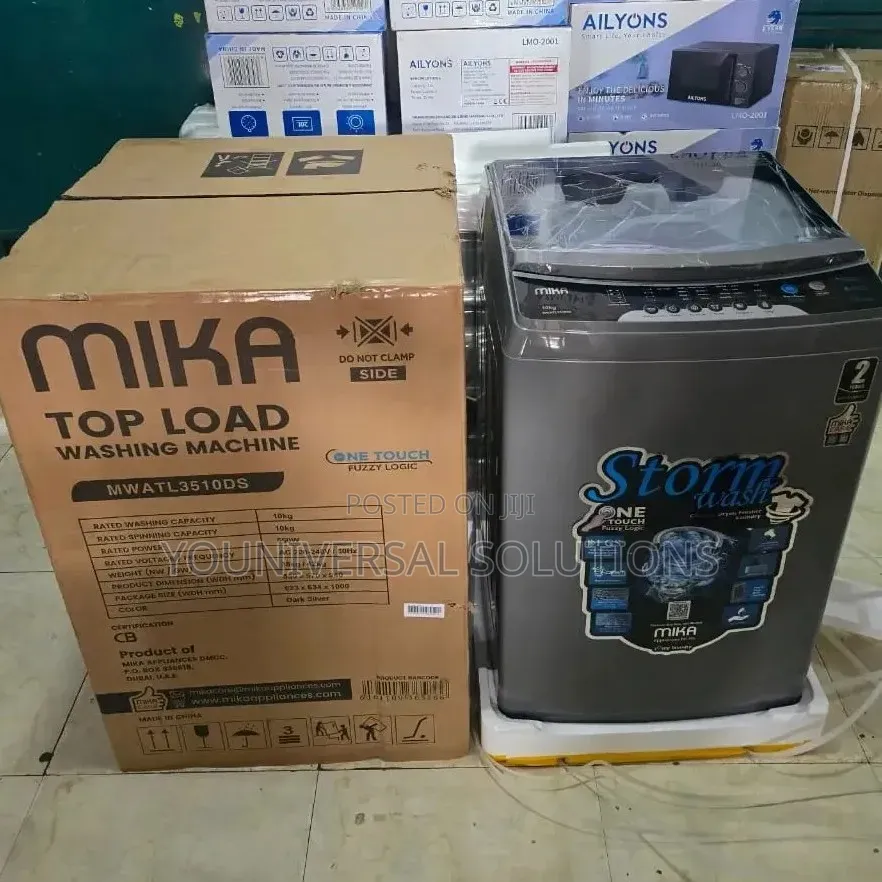 Mika 10kg Fully Automatic Top Load Washing Machine