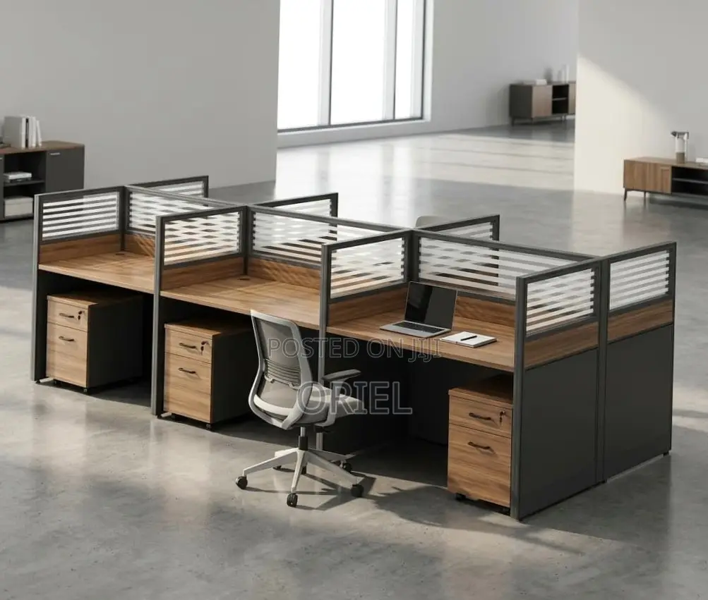 Office Workstation : 6-Seater Cubicles Modular Office Workstation