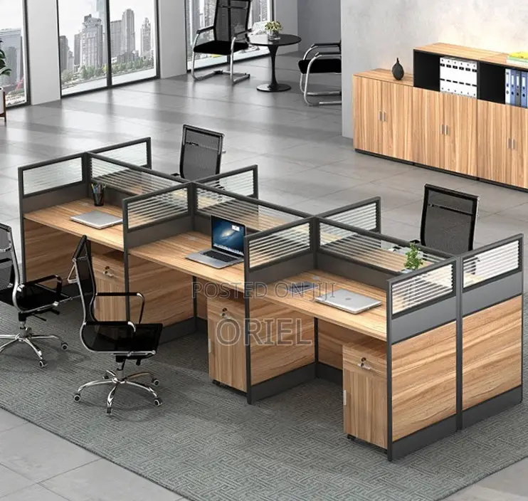 Office Workstation : 6-Seater Cubicles Modular Office Workstation