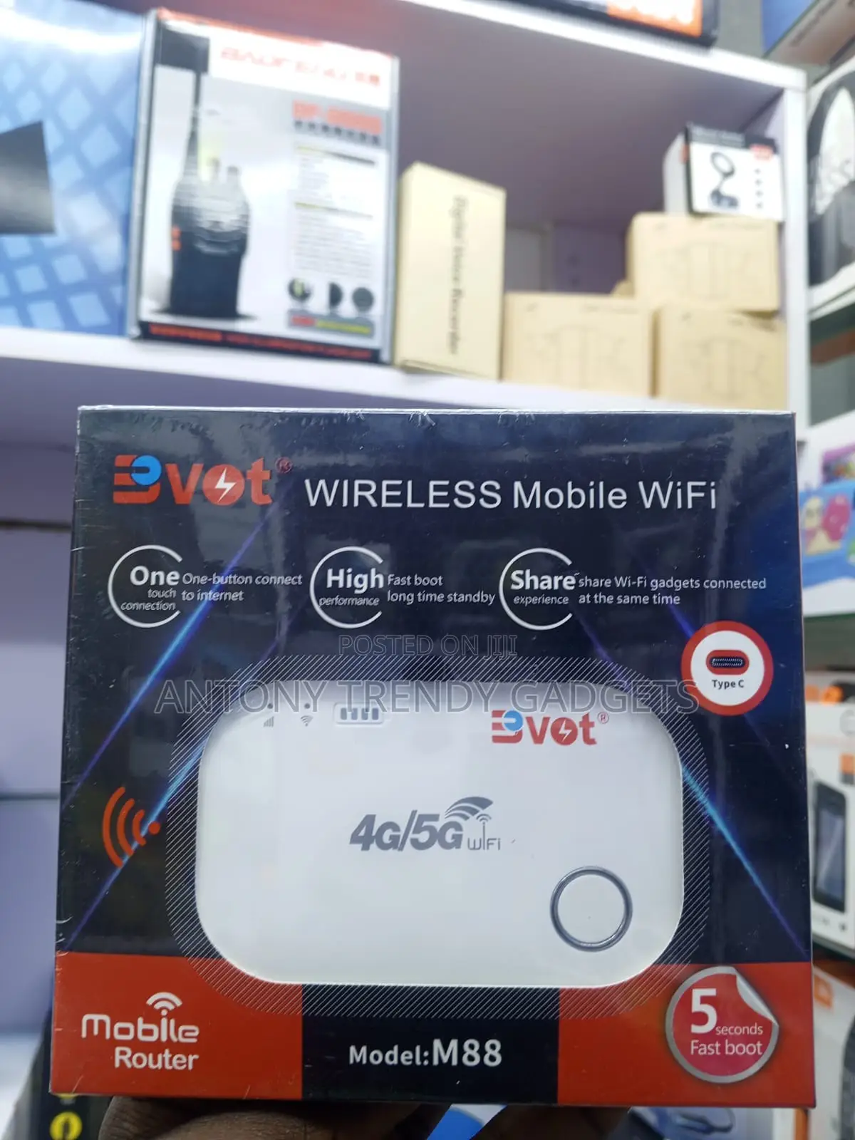 BVOT M88 Portable 4g/5g MiFi Hotspot for All Networks