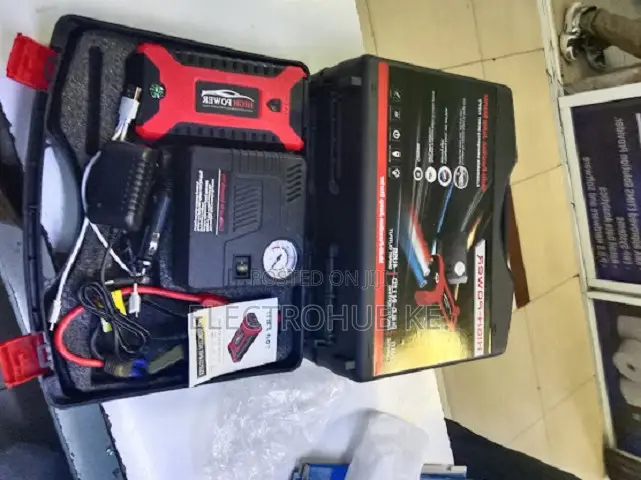 Car Battery Jump Starter Kit With Built-in Tyre Inflator