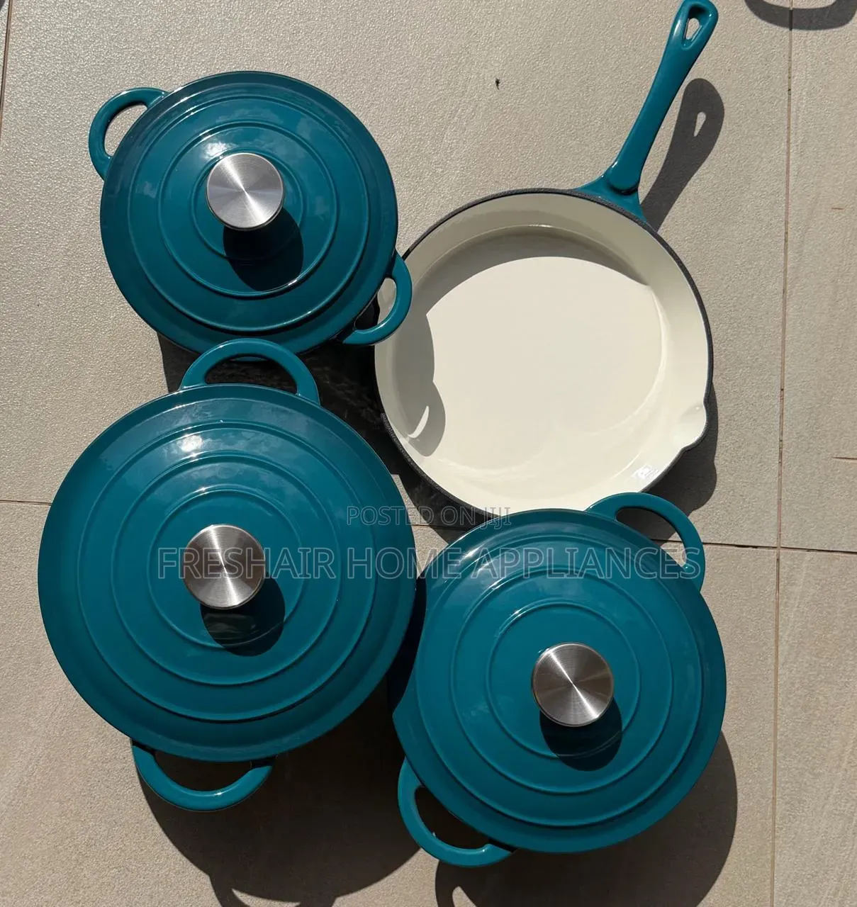 7pcs Raw Cast Iron Cookware