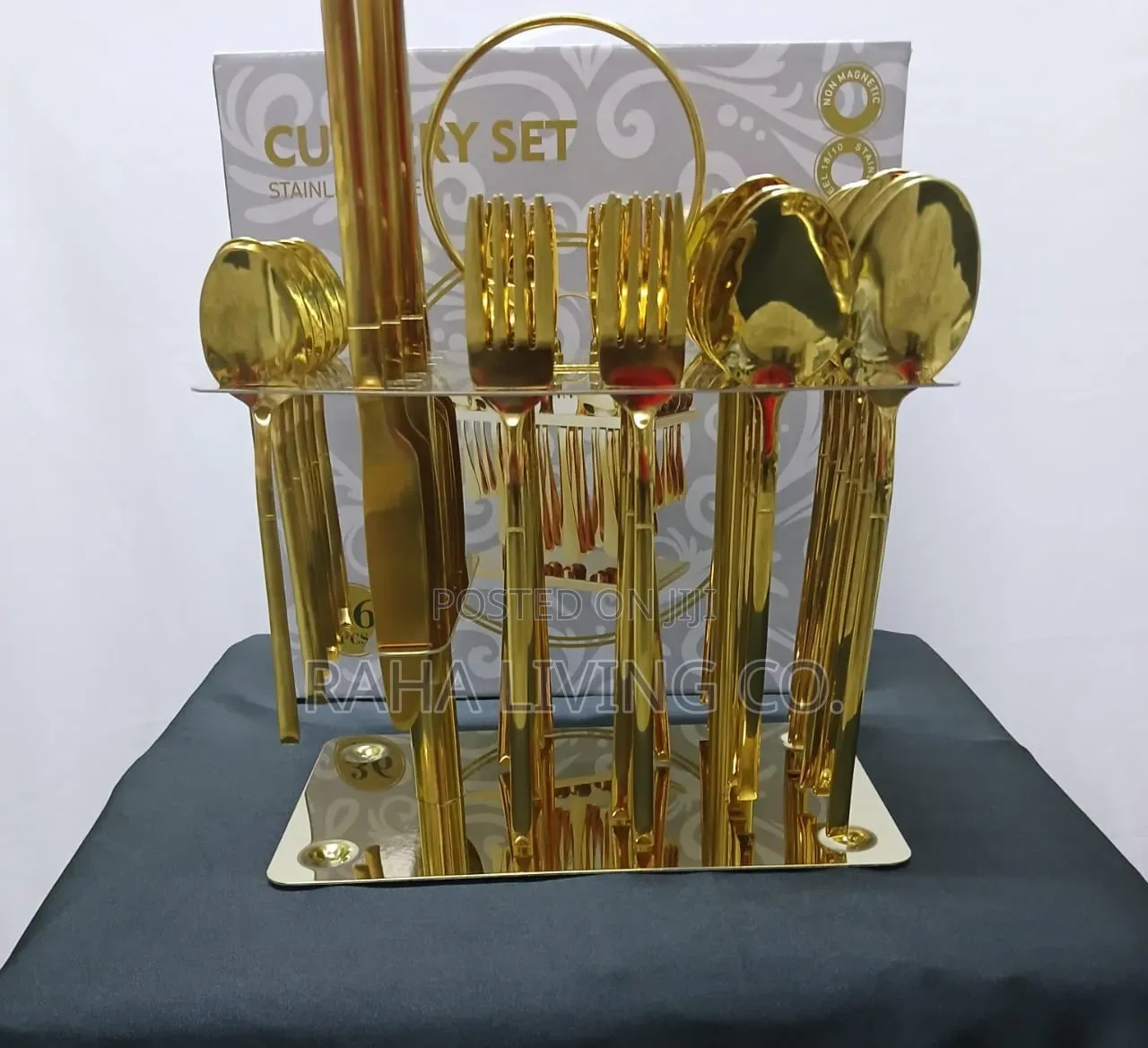 Luxury 36-Piece Gold Cutlery Set