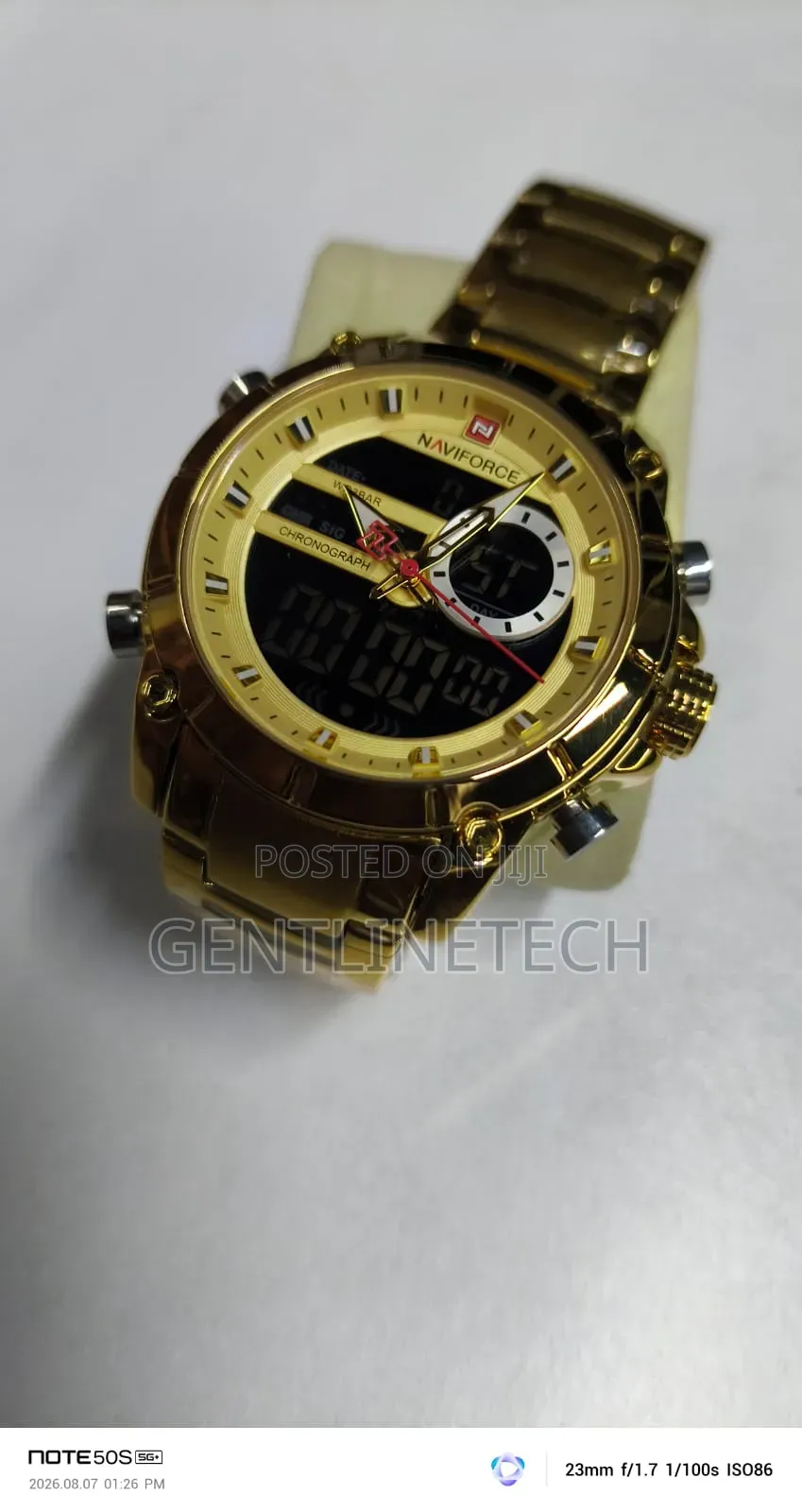 Naviforce 9163 Gold Fashion Men's Watch