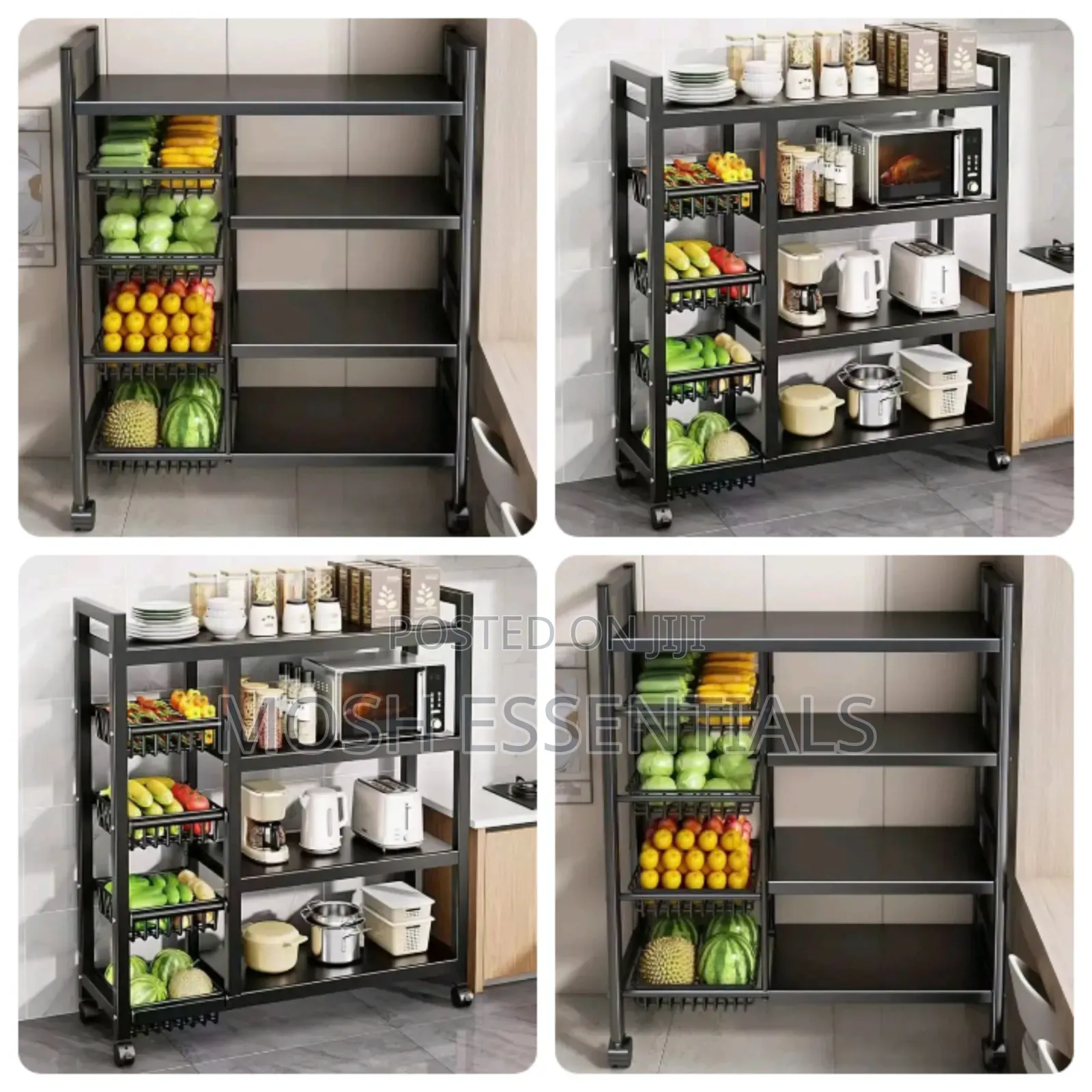Heavy Duty Metallic Kitchen Organiser Rack