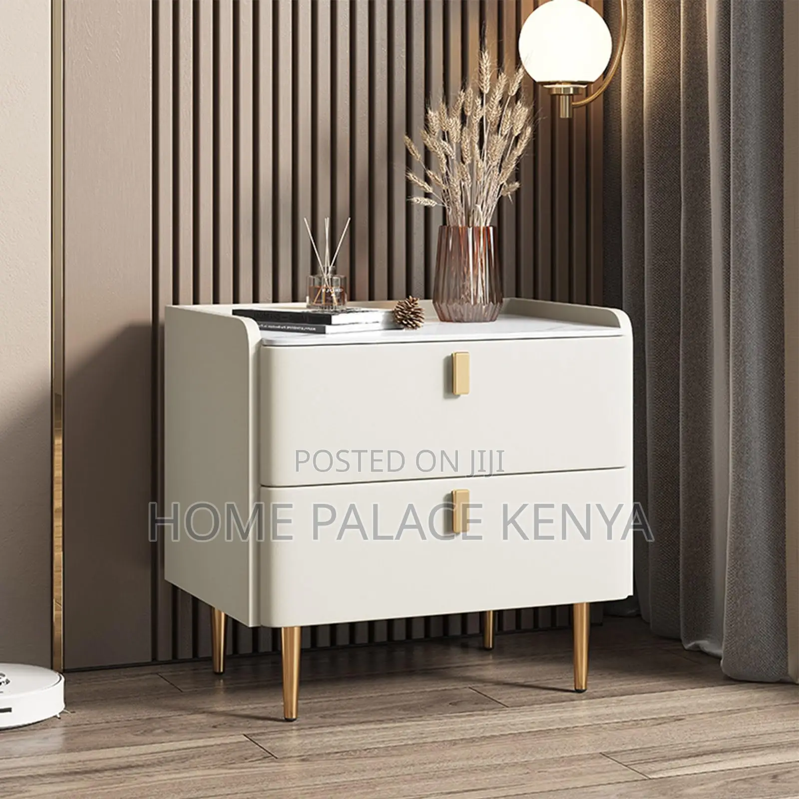 Bedside Cabinet; Industrial Style Wooden Cabinet With Metal Legs