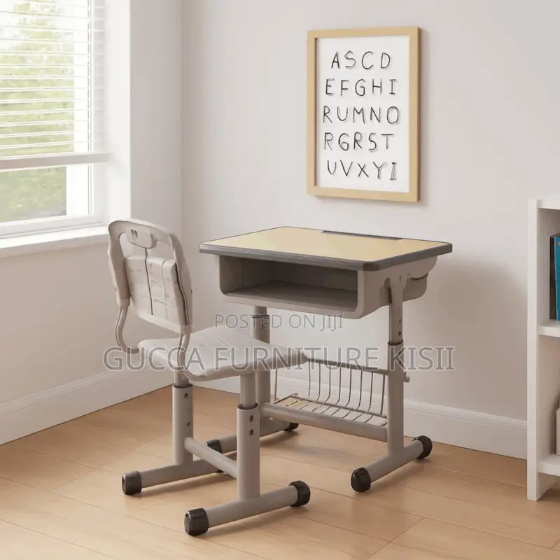 Kids Furniture; Adjustable Kids Desk and Chair