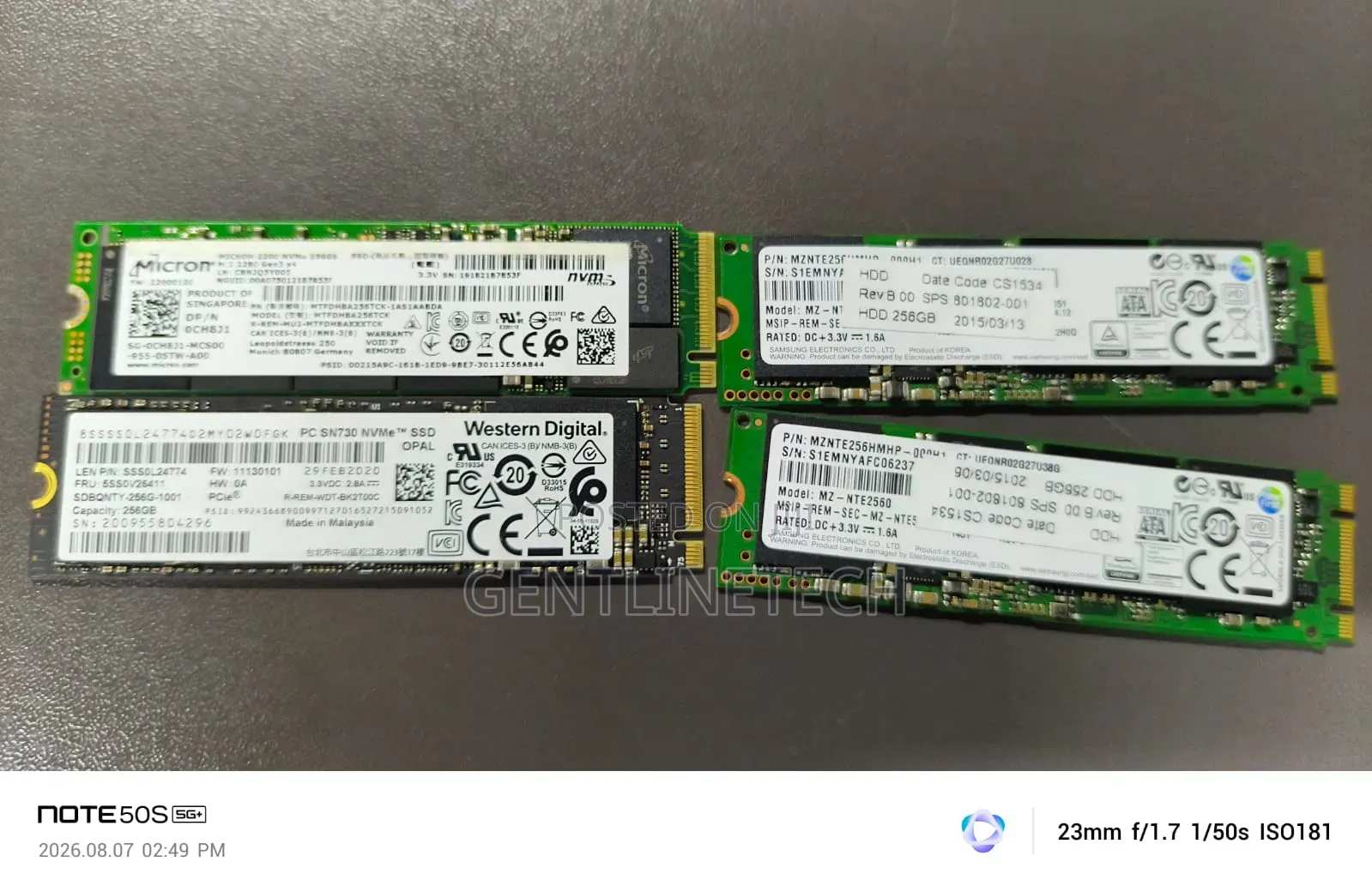 256GB NVMe M.2 Internal SSD – Single Notch