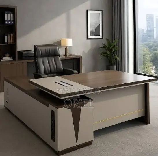 Office Desk : 1.8M Executive Office Table L-Shaped