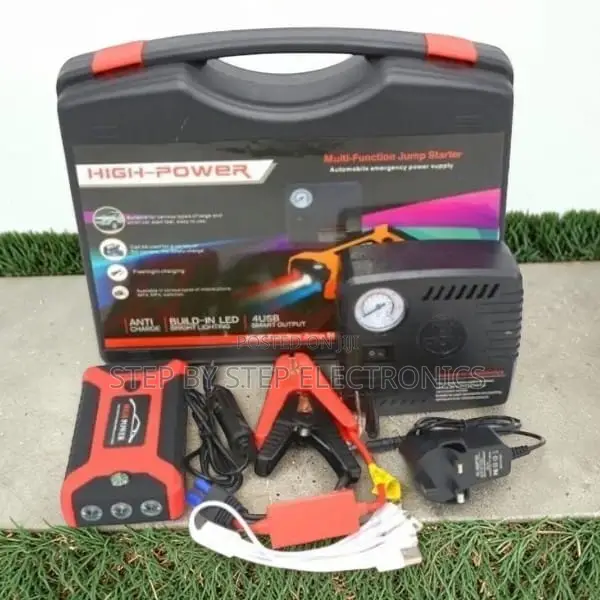 Heavy Duty 12V 99800mAh Emergency Car Jump Starter With Air Compressor