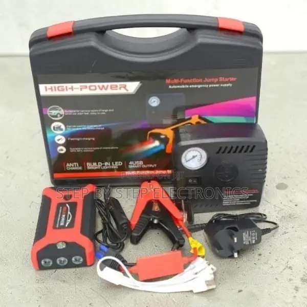 Heavy Duty 12V 99800mAh Emergency Car Jump Starter With Air Compressor