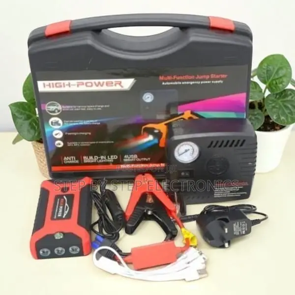 Quick Start 12V 99800mAh Emergency Car Jump Starter Air Compressor