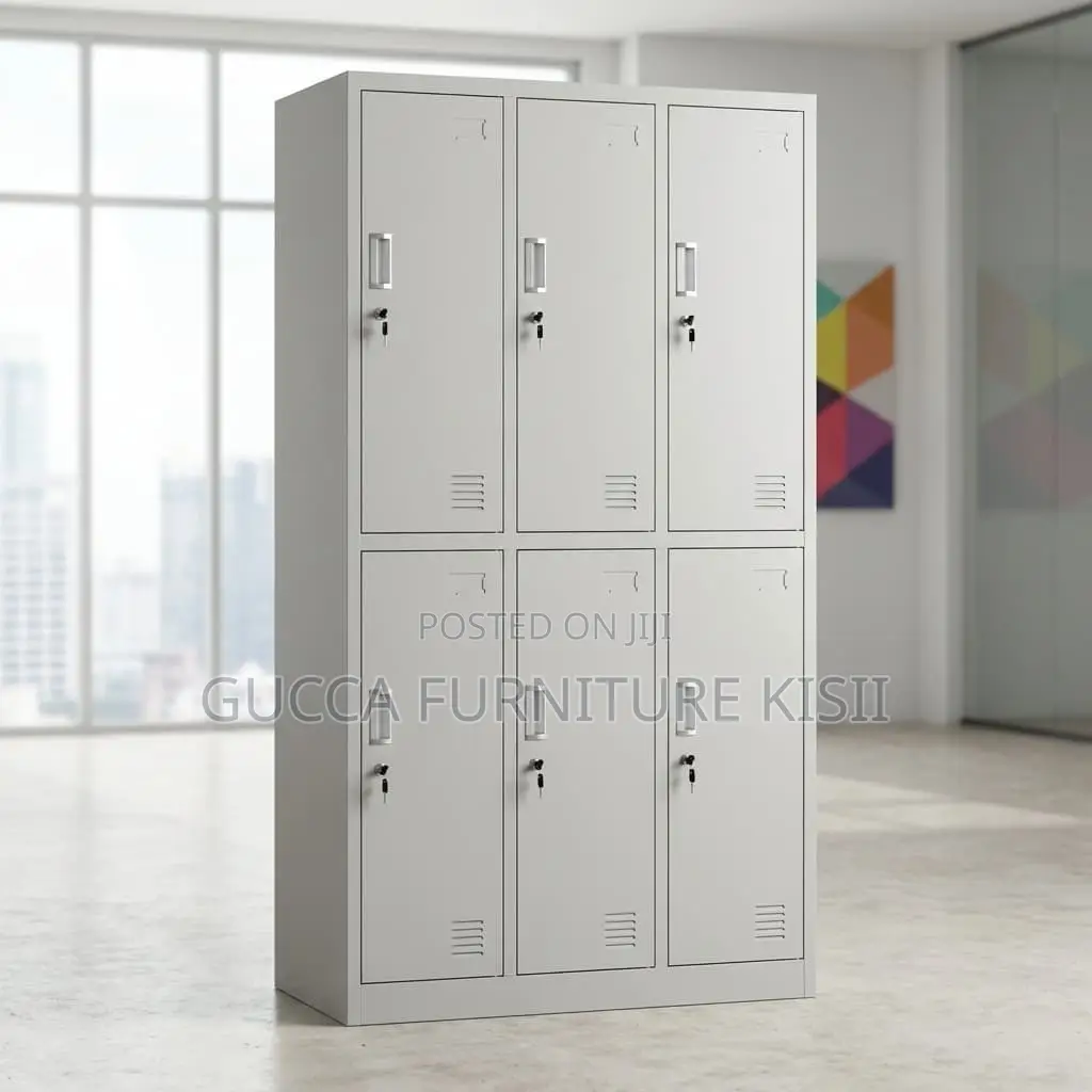 Office Cabinet; 6-Locker Steel Office Cabinet