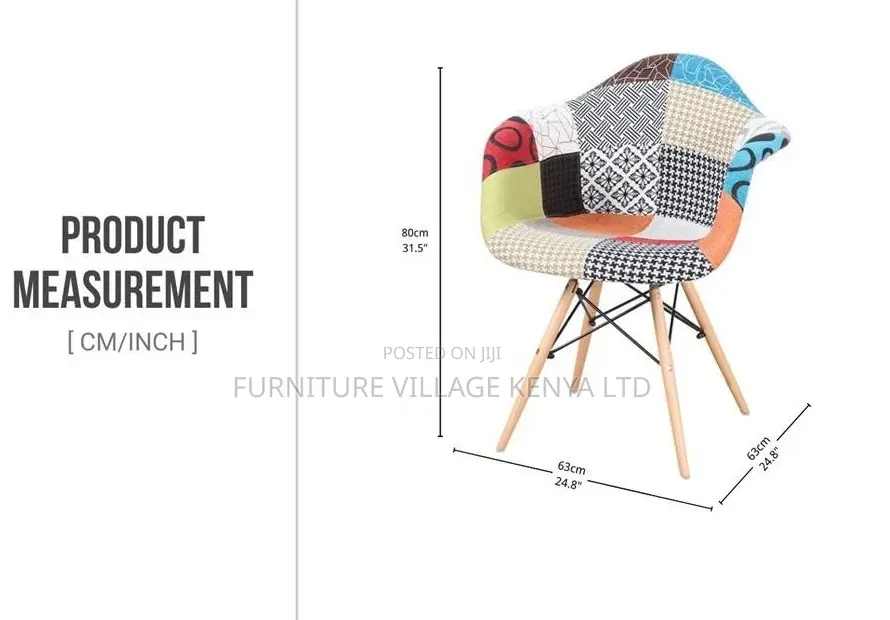 Dining Chair; Fabric Bucket Wooden Outdoor Dining Chair