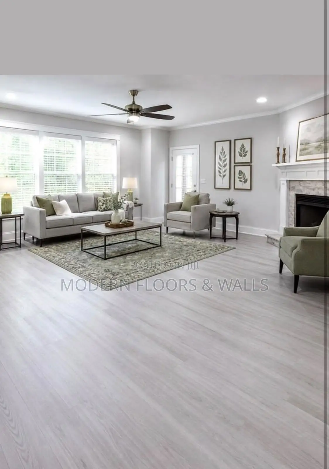 6mm Zion Wooden White SPC Click Lock Tiles Floor + IXPE BACK PAD