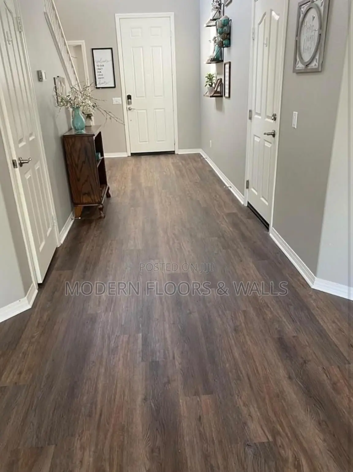 6mm Choco Wooden Brown SPC Click-Lock Floor Tiles + IXPE BACK PAD