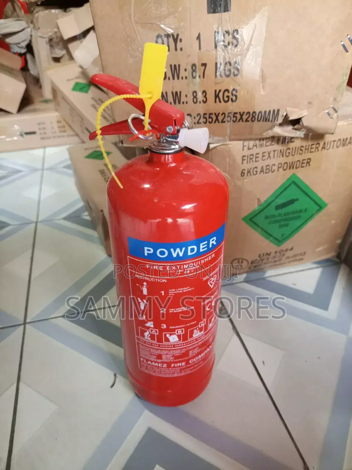 Portable Red Fire Extinguisher Safety Equipment
