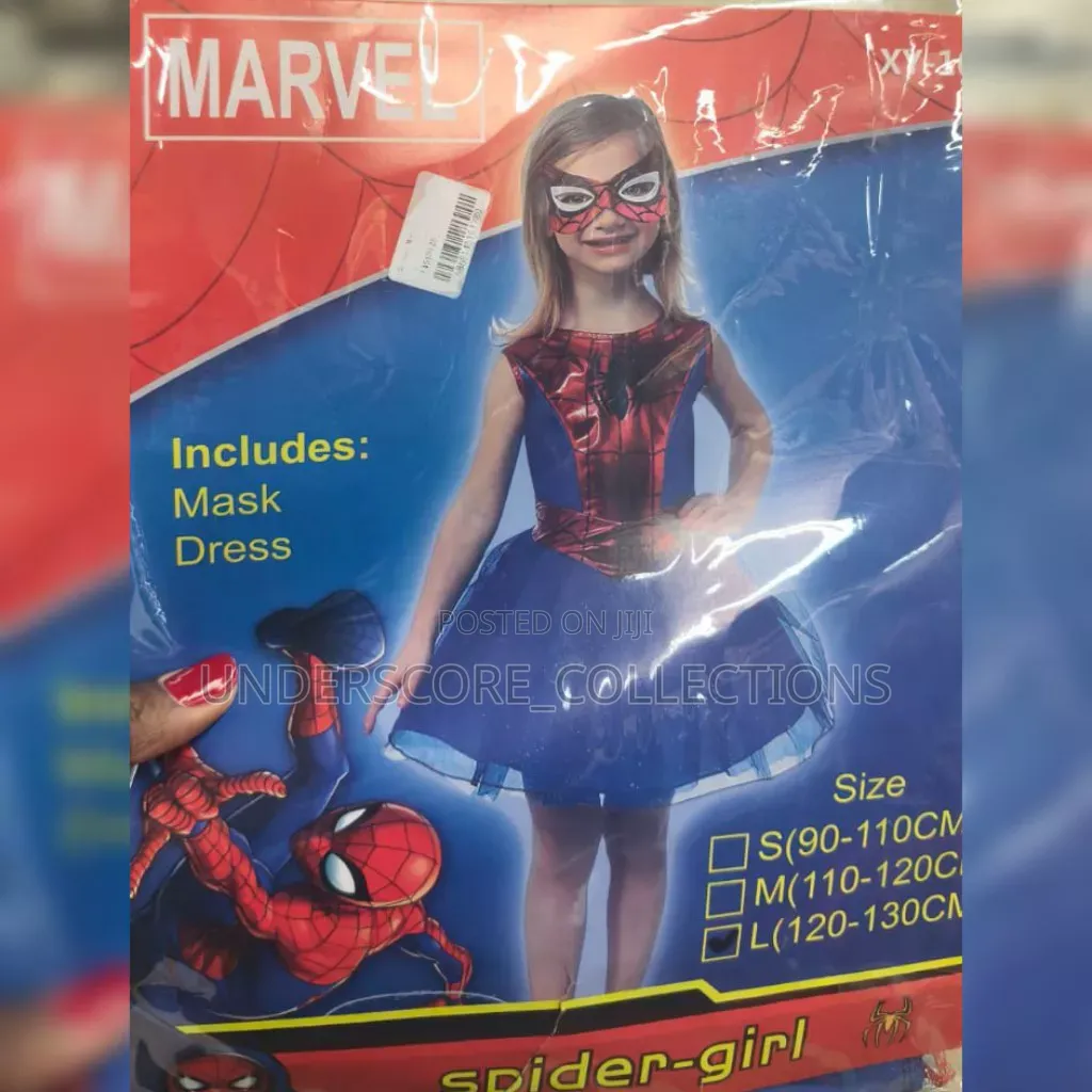 Marvel Spider-Girl Tutu Dress and Mask Fancy Dress Costume.